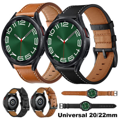 Leder Armband For Samsung Galaxy Watch 7 6 4 40 44mm Classic 43 47mm 5 Pro 45mm