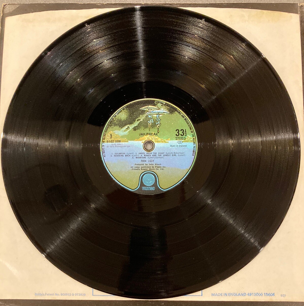 Thin Lizzy Jailbreak First Press Die Cut Gatefold Sleeve eBay