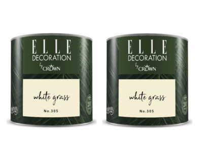 ELLE DECORATION 2x2,5L No. 305 White Grass Premium Wandfarbe Matt Crown B-WARE