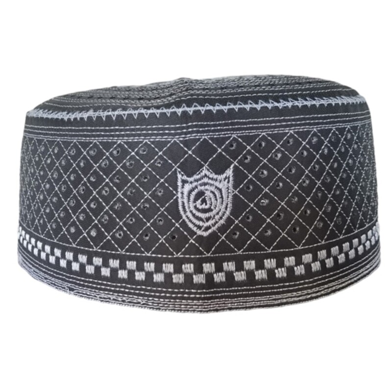 Embroidery Ethnic Muslims Prayer Hat Men Islamic Kufi Headwear Skull