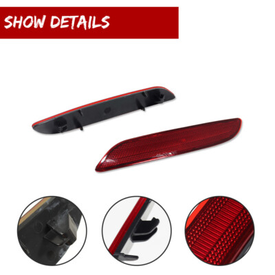 Vehicle Red Rear Reflector Car Reflector 12V Red LED Car Rear Bumper Reflector Tail/Brake Lights ...
