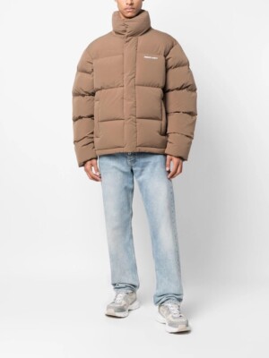 Axel Arigato Puffer Jacket Down Brown XL Puffa Padded Halo Logo
