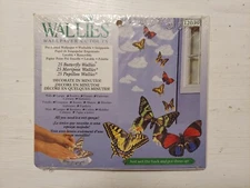 Wallies ~ Pre-pasted Wallpaper Cutout ~ 25 Butterfly Decals Unopened