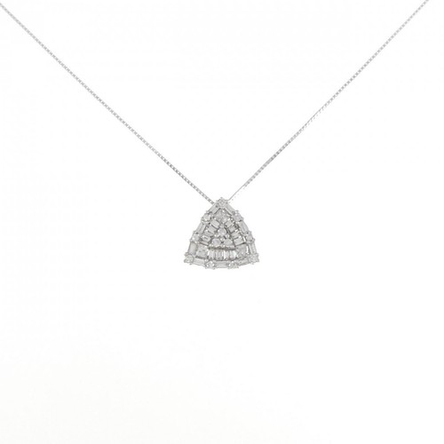 Authentic K18WG Diamond Necklace 0.50CT #270-003-950-5344