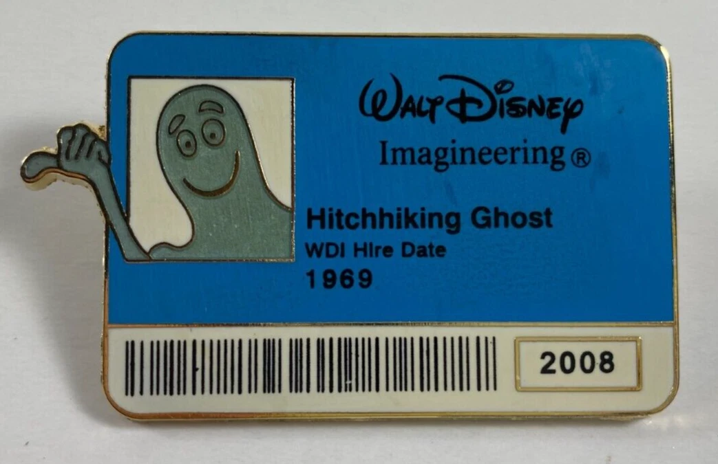 Disney WDI ID Badge Series Haunted Mansion Hitchhiking Ghost Ezra Pin