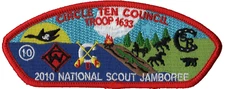 2010 Jamboree Circle Ten Council JSP Red Bdr (AR1493)
