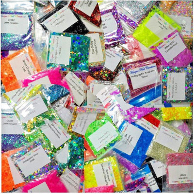  SUPER SALE GRAB BAG~*15 Random Glitter Shapes Nail Art Face Festival Crafts USA