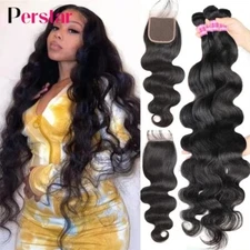 Human Hair Bundles With Closure Brazilian Body Wave Bundles With Closure