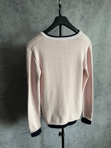 Maglione vintage Dsquared2 maglia scollo a V lusso rosa chiaro donna taglia L pullover - Foto 18 di 20