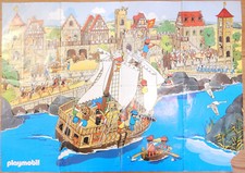 Playmobil vintage Poster Ritterburg Piraten Bauanleitung Piratenschiff 59,5x42cm