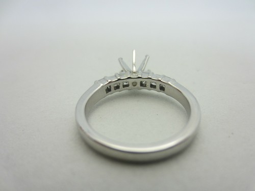 Platinum 0.50 ct Princess Cut Diamond Engagement Ring for 1 ct Diamond Mounting - 第 11/12 張圖片