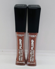 L'Oreal Paris Infallible Pro Gloss Plump Lip Gloss, 604 Radiant Mauve, Lot of 2