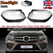 2x For Mercedes-Benz GLS X166 2015-2019 Headlamp Headlight Lens Cover Left+Right