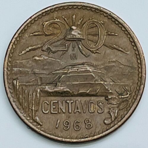 1968 Mexico 20 Centavos KM# 440 Circulated Condition