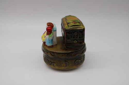 Vintage San Francisco Trolley Cable Car Music Box - Spinning and Working - 3" T - Picture 3 of 10