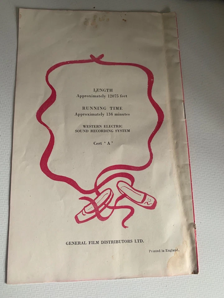 Red Shoes Programme 1948 VERY RARE FIND ANOTHER ONE ?? FREE P&P - Image 2 of 4