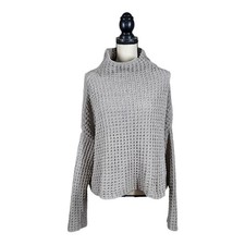 Urban Outfitters Textured Waffle Knit Cozy Soft Mock Neck Sweater Womens Small