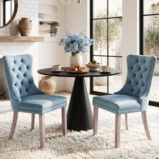 SoarTalent Velvet Upholstered Dining Chairs Set of 2, Modern Style Kitchen Si...