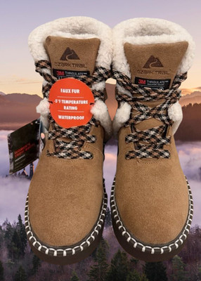 Ozark Trail 3M Women size 10 Water Resistant Platform Winter SNOW BOOTS CHESTNUT