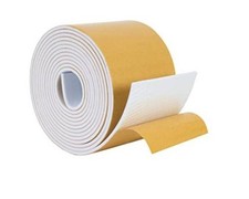 High Density Foam Weather Stripping Door Seal Strip 3 In x 1/8 In x 10 Ft White