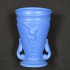 Post Red Wing RumRill Marilyn Monroe Style Nude Silhouette art deco pottery vase