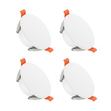 4Pack 3.7" Spring Ceiling Cover Plate Suitable for 2.2-3.4 " Round Hole, White