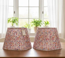 Set of 2 - 12 inch / 30cm straight empire premium softback lampshade in cotton