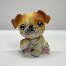 Littlest Pet Shop #46 English Bulldog  Yellow LPS Hasbro Authentic