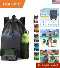 Swim Mesh Beach Bag, Waterproof Gym Bags for Women and Men, Large Pool Bag Sw...