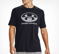Under Armour Mens Tee M Black Locker Tag Wordmark HeatGear Loose Fit T-Shirt