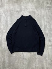 Vintage Chaps Embroidered Crest 1/4 Zip Pullover Knit Sweater Size Large