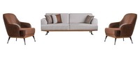 Modernes 3Tlg Wohnzimmergarnitur Dreisitzer-Sofa Und Sessel FüR Wohnzimmer