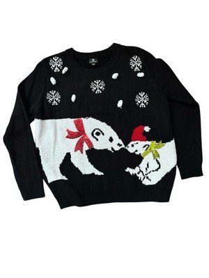 Curations navy holiday sweater sz L