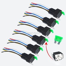 6 Pack Automotive Electrical Relays 12V Fuse Relay Switch Harness 5 Pin SPST Set