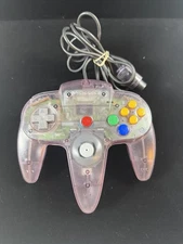 Nintendo 64 N64 Atomic Purple Clear Controller Authentic OEM Loose Joystick