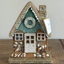 Coastal Collection Seashell Gingerbread House Christmas Decor NWT