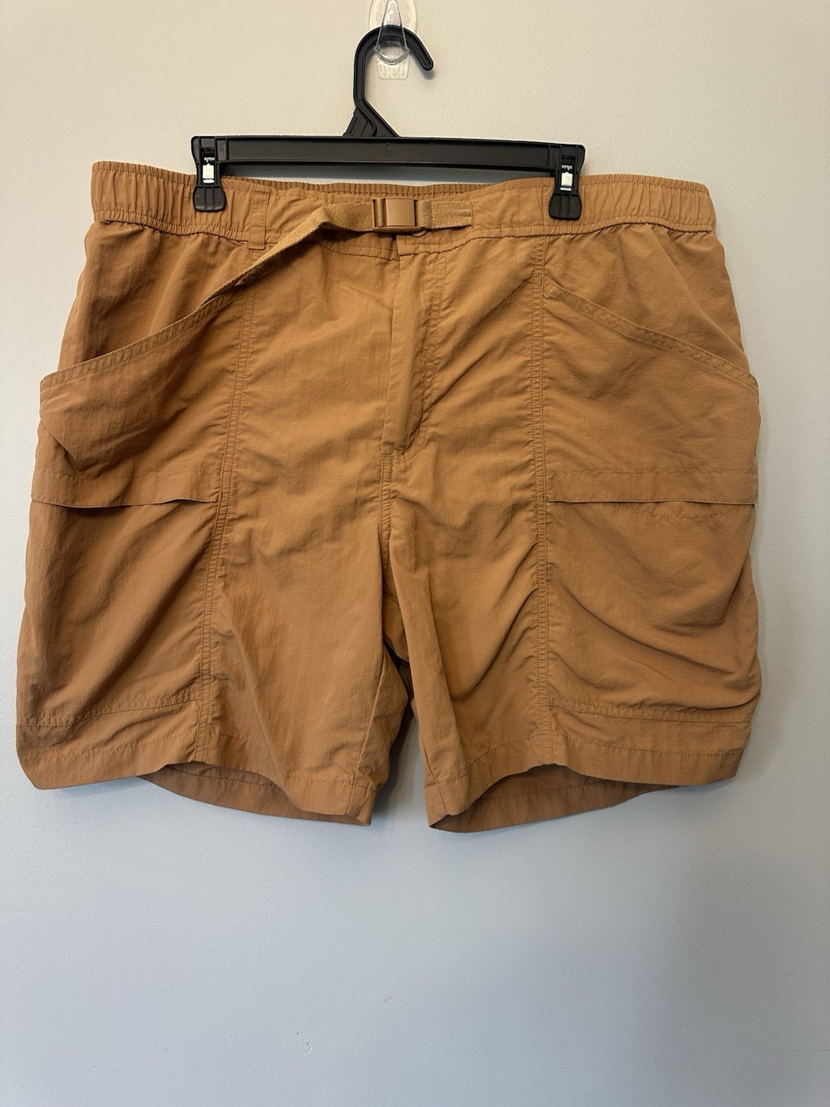 Eddie Bauer Men's Ripstop Tech Pull-On Shorts in Brown Size XL