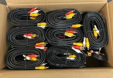 Lot of 50 New RCA Composite Audio Video Coaxial Cable RG-59/U 8 FT (Dish Logo )