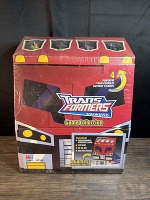 BRAND NEW 2008 MB HASBRO TRANSFORMERS ANIMATED GAME SET: 3 GAMES + 4 FIGURES