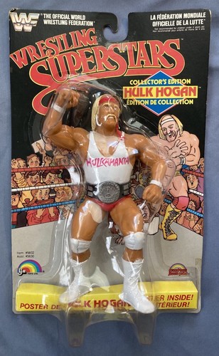 RARE 1989 WWF LJN Black Card Hulk Hogan White Shir...