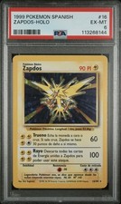 1999 Pokemon SPANISH Unlimited Base Set Zapdos Holo 16/102 PSA 6 EX-MT