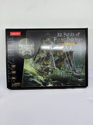 CubicFun LED 3D Puzzle Flying Dutchman, 360 Pieces Green Pirate Ship