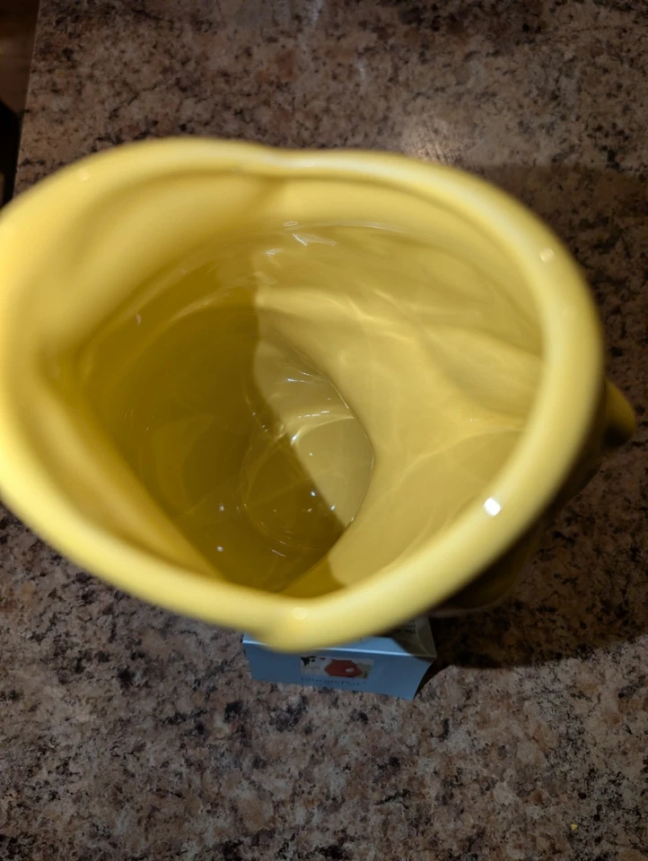 Jarra de pescado Gurglepot original amarilla. "Apto para lavavajillas de cerámica vintage 2006 de 9""" Foto 3 de 4