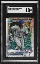 2021 Bowman Chrome Prospects Mega Box Mojo Refractor Austin Martin SGC 10 0xp7