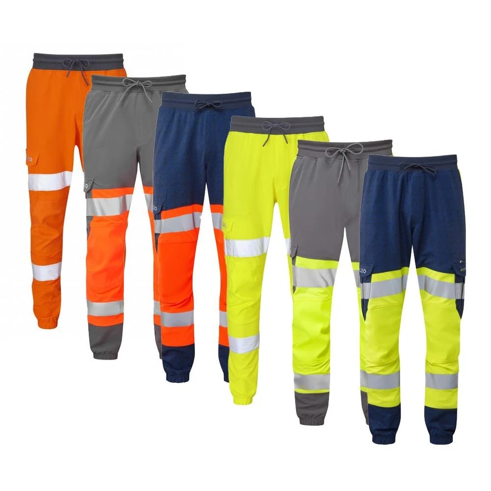 Leo Workwear Hawkridge Leo Ecoviz High Performance 4X Stretch Trouser Hi Vis