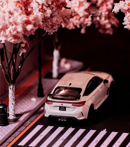 Diorama 1/64 Car Garage Model LED Lights Cherry Avenue Scene Display Model Gifts - Picture 13 of 18