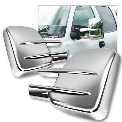 For 2001-2014 Chevy Silverado 2500HD/ 3500HD Chrome ABS Side Mirror Cover 2PCS