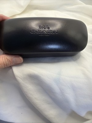 Coach Black Sunglass Case With Cleaning Cloth New Hard shell