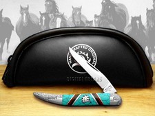 Schatt & Morgan Yellowhorse Toothpick Knife Turquoise Stainless 1/100 ###3