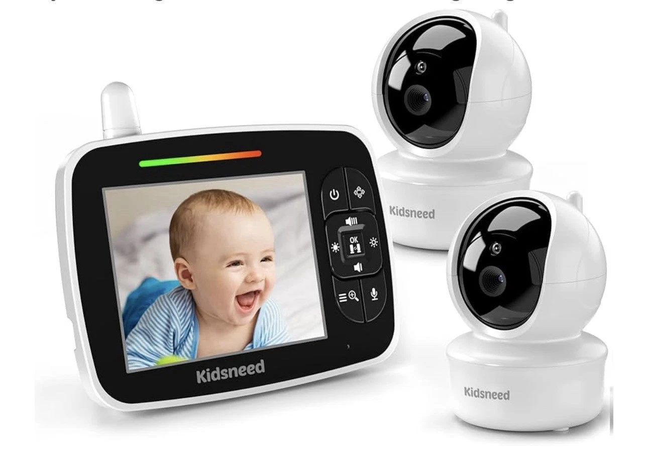 Kidsneed 3.5" Video Baby Monitor with 2 Cameras, Remote Control Pan & Tilt NEW
Opens in a new window